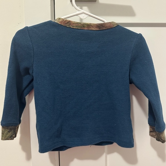 Browning Toddler Blue Camo Waffle Long Sleeve T-shirt Size 2T - Picture 5 of 9